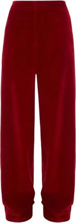 J.W.Anderson Dames, Broeken, Rood, Maat: 2XS Satijn