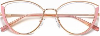 Generic Cat Eye Reading Glasses for Women, Large Frame Blue Light Blocking Presbyopic Readers, Lightweight Design