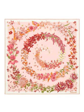 Ferragamo Primavera print silk foulard