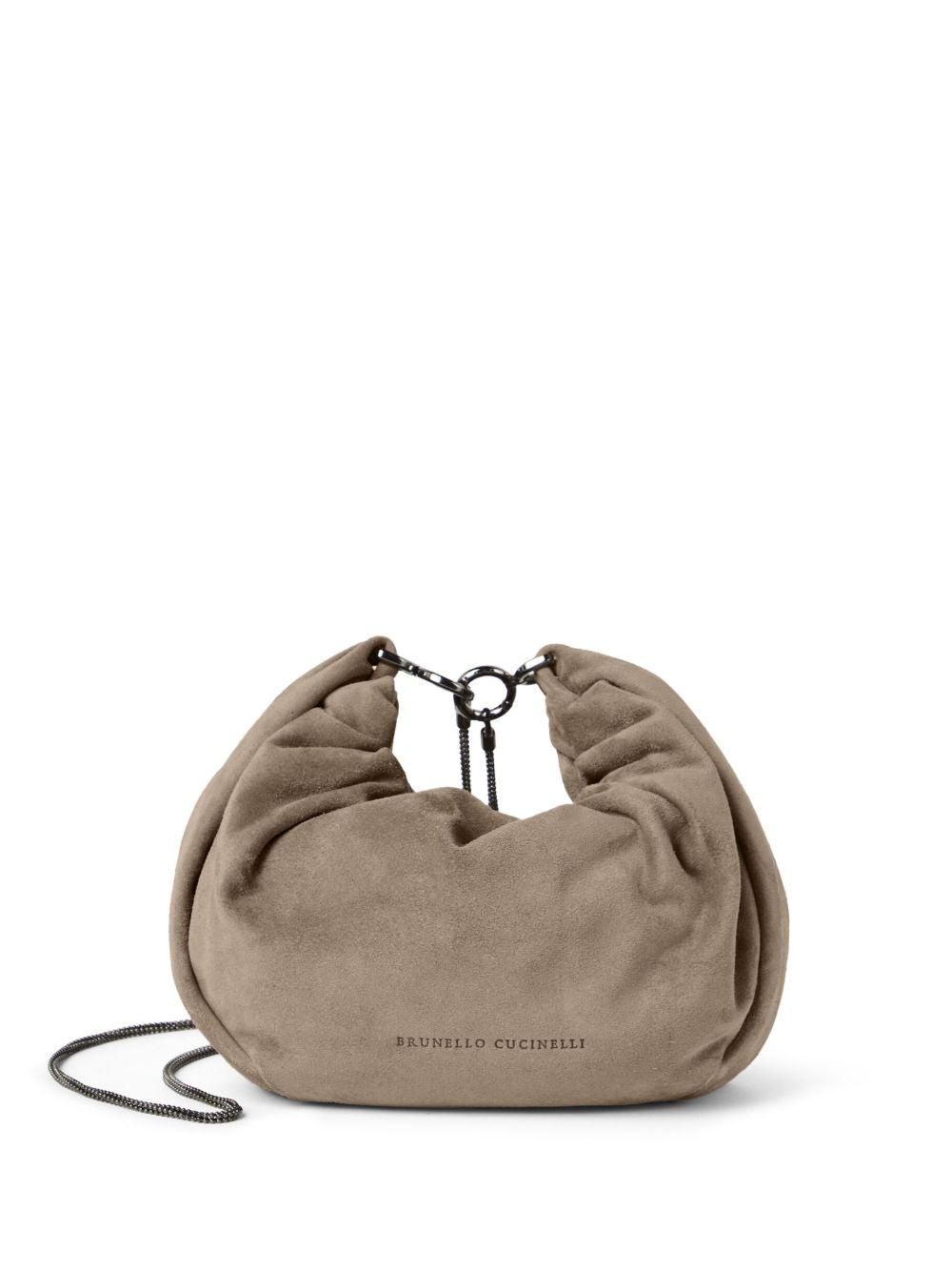 【VIP価格】BRUNELLO CUCINELLI Suede Shoulder Bag Brunello Cucinelli Suede Bag With Precious Contour | italist