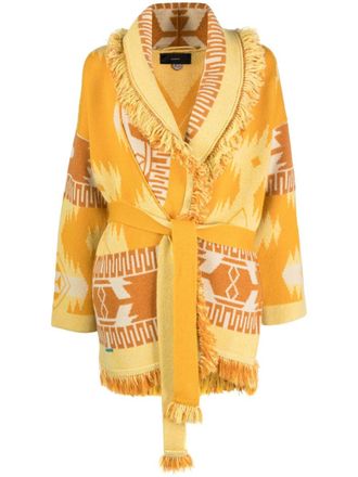 Alanui Vest met jacquard - Geel
