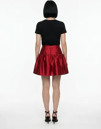 Dolce & Gabbana Silk Mini Skirt - Red