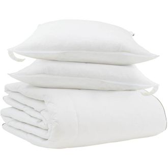 vidaXL Edred&oacute;n De Invierno Con Almohada 3 Pcs Pluma De Pato Vidaxl