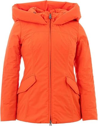 Peuterey Stijlvolle oranje polyester jas - Dames - Winterjassen - Oranje - S - Polyester - Jassen