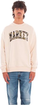 Market Camo Logo Sweatshirt - Heren - Sweatshirts - Wit - S - Hoodies & sweatvesten