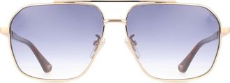 Police SPLQ85 NEW CROSSROADS 4 0300 Mens Sunglasses Gold Size 58