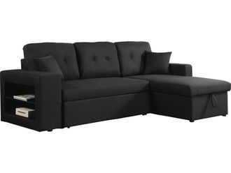 Habitat et Jardin Habitat Et Jardin - Divano Trasformabile Ad Angolo axel - 3 Posti - Nero