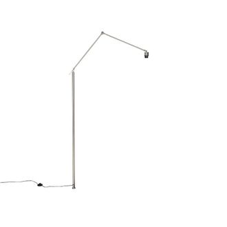 QAZQA Moderno Brazo De L&aacute;mpara De Pie De Acero - Editor Acero Alargada Adecuado Para Led Max. 1 X 60 Watt - Qazqa