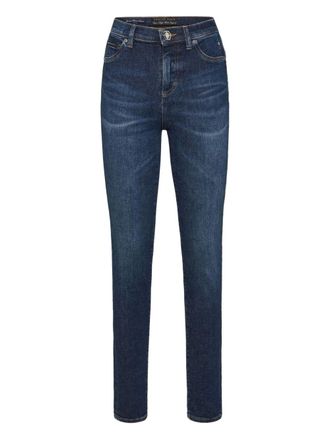 Philipp Plein Jeans met logoplakkaat - Blauw