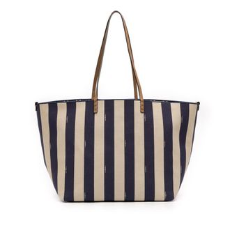 Fendi Pre-owned Fendi Large Zucca Canvas Pequin Striped Reversible Roll Tote Ladies YOK7UP6HW6XLBY3O
