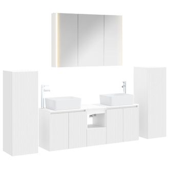 vidaXL Juego De Muebles De Ba&ntilde;o 6 Uds. Blanco Vidaxl