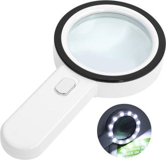 OEM Lupa De Lectura Iluminada - Aumento 30x - 12 Led - Port&aacute;til - Para Adultos Y Personas Con Baja Visi&oacute;n - 1 Unidad