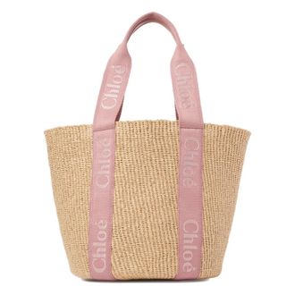 Chlo&eacute; Tassen, Dames, Beige, ONE Size, Leer, Woody Large Basket