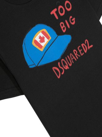 Dsquared2 Hat Print T-Shirt - Black