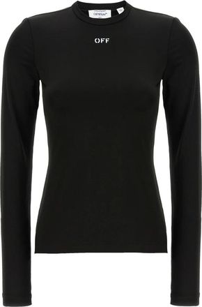 Off-white Second Skin Sweater - Dames - Ronde hals truien - Zwart - M - Truien & Vesten