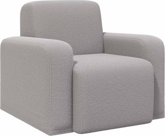 vidaXL Sill&oacute;n Gris Claro Boucl&eacute; Vidaxl