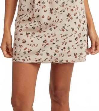 Wishlist Floral Mini Skirt In Champagne