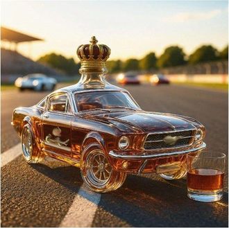 OEM Decantador De Whisky 3d, Obra De Arte En Vidrio Soplado A Mano, Botella De Licor, Decoraci&oacute;n De Bar (tap&oacute;n Corona)