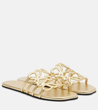 Loewe Sandalias Paulas Ibiza Petal de piel