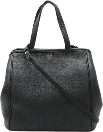 Celine Pre-owned Shoulder Bags, female, Black, Size: ONE SIZE Pre-owned Leather Shoulder Bag