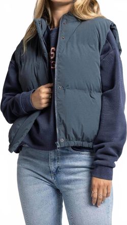 Thread & Supply Aspen Puffer Vest In Dark Spruce