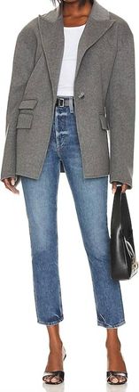 A Gold E Riley Long High-Waisted Straight Leg Jeans In Moor