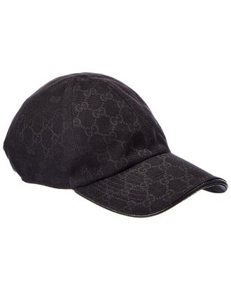 Gucci Gg Canvas Leather-Trim Baseball Cap