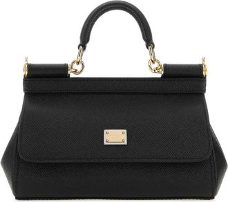 Dolce & Gabbana Black Sicily Small Satchel
