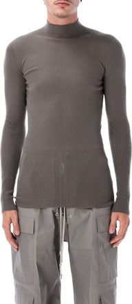 Rick Owens Grey Mock Collar Sweater