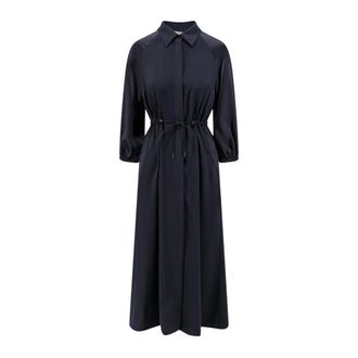 Max Mara Dames, Jurken, Blauw, Maat: L Zijde