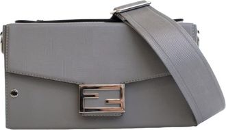 Fendi Pre-owned Fendi Zucca Calfskin Soft Trunk Baguette Satchel 7VA565-AJF4-229-10429