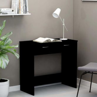 vidaXL Scrivania Nera 80x40x75 cm in Legno Multistrato - Vidaxl