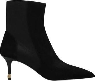Furla Black Suede Pointed-Toe Ankle Boots