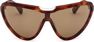 Max Mara Emil 0mm Shield Sunglasses in Classic Havana /Brown Lenses at Nordstrom Rack