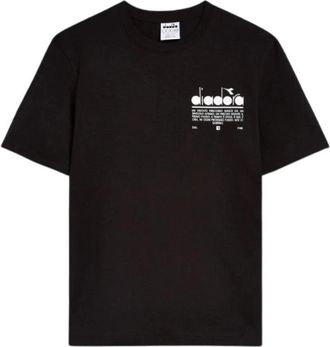 Diadora Manifesto Collection T-Shirt - Dames - T-shirts - Zwart - L - Katoen - Tops