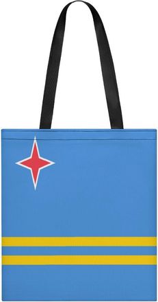 Generic Aruba Flag Womens Tote Casual Shopping Bag Lightweight Shoulder Bags Hobos Handbag for Work Travel Daily 35x40cm
