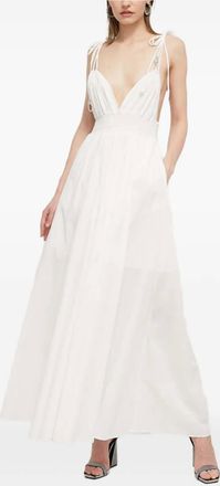 HUGO BOSS Abito lungo con lacci - Bianco