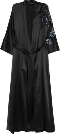 Carine Gilson Vestaglia con ricamo - Nero