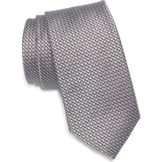 Nordstrom Chandler Geometric Jacquard Tie in Grey at Nordstrom
