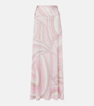 Pucci Iride satin jersey maxi skirt