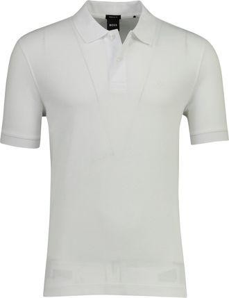 HUGO BOSS wit pique poloshirt Boss Black Pallas korte mouwen