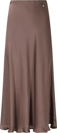 Herno Resort Rok - Dames - Midirokken - Bruin - XS - Satijn - Rokken