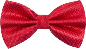 Alizeal Mens Solid Color Bow ties Polyester Pre Tied Wedding Bow Tie, Red(Size: One Size)