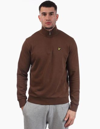 Lyle & Scott Lyle And Scott Mens Quarter Zip Sweatshirt - Brown - Size: 34