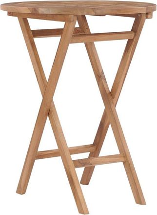 vidaXL Mesa de jardín plegable madera maciza de teca 60 cm vidaXL