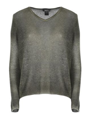 Avant Toi Green Seamless Edge Cashmere Sweater