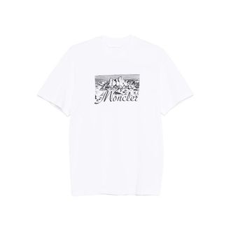 Moncler T Shirt Bianco-Uomo