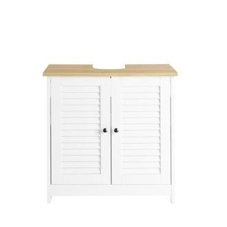 SoBuy Mueble Para Debajo Del Lavabo Fregadero Armario De Ba&ntilde;o De Suelo Con 2 Puertas 60 X 35 X 59 Cm Frg237-wn Sobuy Es