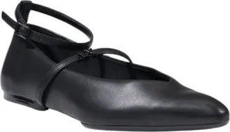 A|X Armani Exchange Ankle Strap Flat - Black