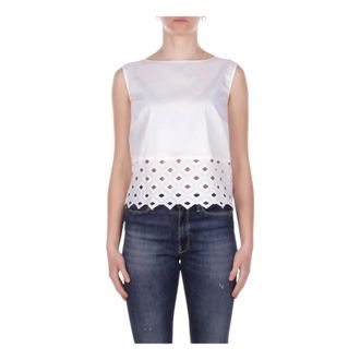 Max Mara Sleeveless Tops, female, White, Size: XS Beachwear Top